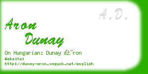 aron dunay business card